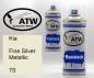 Preview: Kia, Fine Silver Metallic, 7S: 400ml Sprühdose + 400ml Klarlack - Set, von ATW Autoteile West.